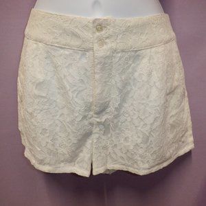 Forever 21 Ivory Lace Shorts L